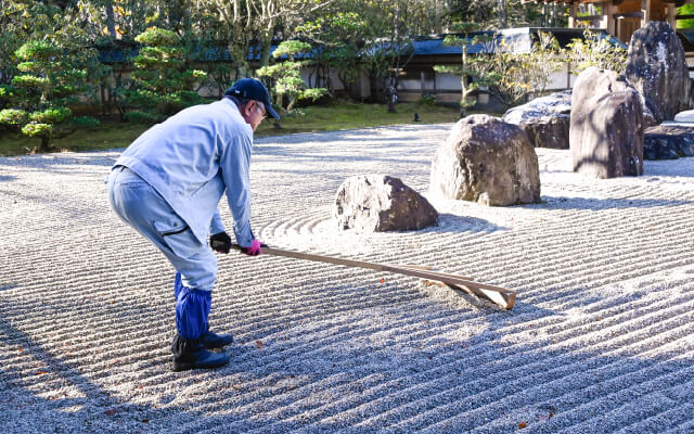 画像：蟠龍庭線引き